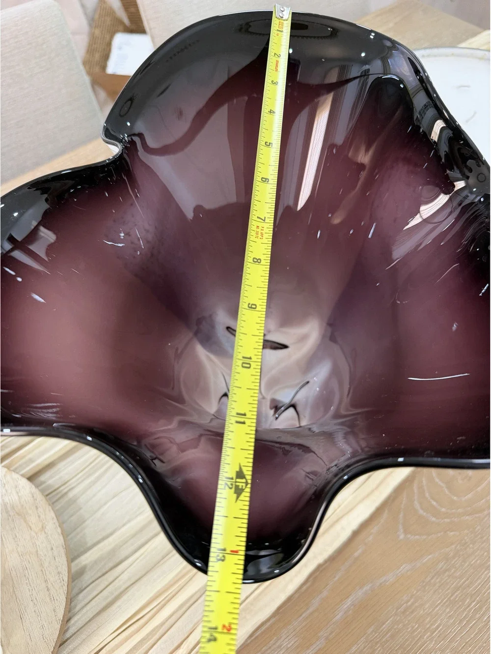 Vulcan Free Form Vase Giant Vase Hand Crafted In Poland Art Glass